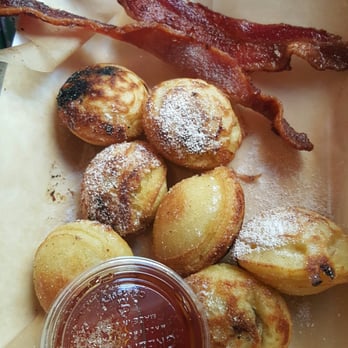 Katalina's - Pancake balls with Nutella, regular bacon. - Breakfast & Brunch Near Me - Columbus, Ohio Katalina's - Pancake balls with Nutella, regular bacon. - Breakfast & Brunch Near Me - Columbus, Ohio