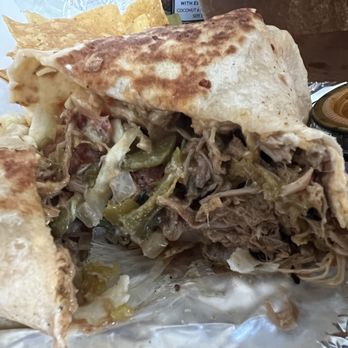 A1A Burrito Works Taco Shop - Hatch Pork Green Chilli Burrito, Baja Style ($12.99) - Mexican Near Me - St. Augustine, Florida A1A Burrito Works Taco Shop - Hatch Pork Green Chilli Burrito, Baja Style ($12.99) - Mexican Near Me - St. Augustine, Florida