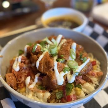 Taco Chinoz & Bar - Spicy Pork Belly Bowl - Mexican Near Me - Sterling, Virginia Taco Chinoz & Bar - Spicy Pork Belly Bowl - Mexican Near Me - Sterling, Virginia