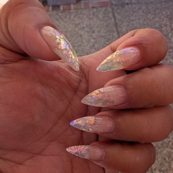 Jade Nails - Glitter foil with gel builder - Nail Salons Near Me - Hercules, California Jade Nails - Glitter foil with gel builder - Nail Salons Near Me - Hercules, California