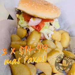 Tacos Agachados El Viejon De Linares - ¿Hambre? Aquí en Tacos el Viejon tenemos este súper especial cada Miércoles y Viernes 3 hamburguesas por $14,99 incluye papas cada una