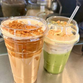 Portobello Pizza - Biscoff iced latte and matcha banana pudding - Pizza Near Me - Fontana, California Portobello Pizza - Biscoff iced latte and matcha banana pudding - Pizza Near Me - Fontana, California