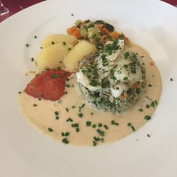 Bistrot de l'Ile Mabon - Mille feuille (sans pâte) loup/lieu fumé/crabe
