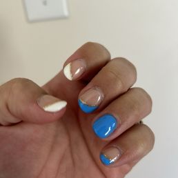 This was a twist on a French tip so it should have been an easier design. This was a twist on a French tip so it should have been an easier design.