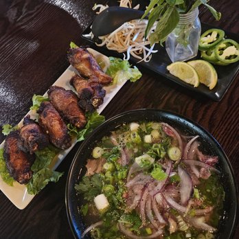 Monarch 9 Café - Filet mignon pho (small) and wings - Vietnamese Near Me - Yorba Linda, California Monarch 9 Café - Filet mignon pho (small) and wings - Vietnamese Near Me - Yorba Linda, California