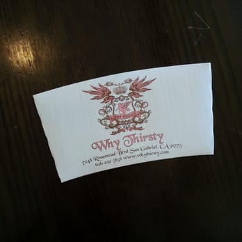 Why Thirsty - Very confused by their logo. - Taiwanese Near Me - San Gabriel, California