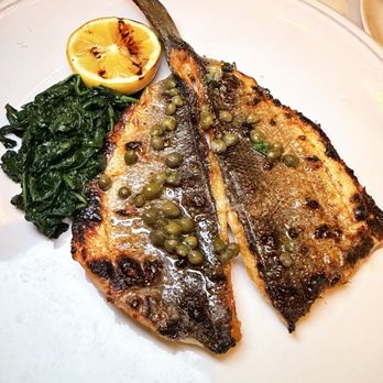 Orla - Sea bass, Greek style. Perfectly grilled, light, fresh. Good for sharing a protein. Love the capers - Mediterranean Near Me - Las Vegas, Nevada Orla - Sea bass, Greek style. Perfectly grilled, light, fresh. Good for sharing a protein. Love the capers - Mediterranean Near Me - Las Vegas, Nevada