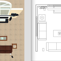 Luxury Interior Decorating - Computer Rendering and Floor Plan