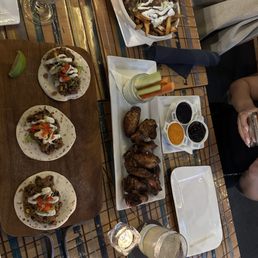 Wings Bistro Putine  Beef and chorizo tacos