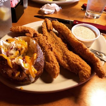 Texas Roadhouse - Fried catfish and baked potato. - Steakhouses Near Me - Port Arthur, Texas