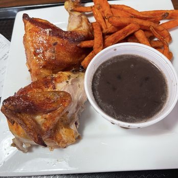 La Granja Sanford - 1/2 Chicken Black beans and sweet potato fries - Seafood Near Me - Sanford, Florida La Granja Sanford - 1/2 Chicken Black beans and sweet potato fries - Seafood Near Me - Sanford, Florida