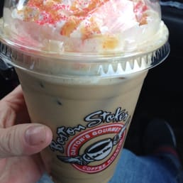 Iced Grogg latte made with soy Iced Grogg latte made with soy