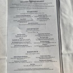 Starters and cocktails Starters and cocktails