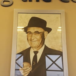 Albertsons - Company founder Joe Albertson, from a portrait inside the store lobby.