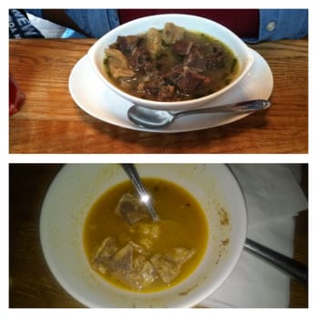 Buka - Top: the original pepper soup I had the other visits.(yellow/green). Bottom: the soup i received tonight. (red/ no leaves) not the same soup - Bars Near Me - Brooklyn, New York