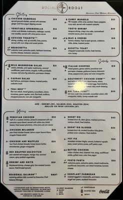 Menu photo 4 Social Roost St. Petersburg, FL
