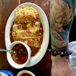 #15 power combo! Beef/cheese/chicken enchiladas #15 power combo! Beef/cheese/chicken enchiladas