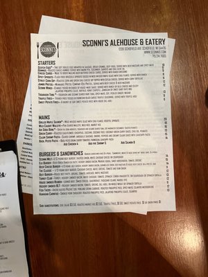 Menu photo 2 Sconni's Alehouse & Eatery Schofield, WI