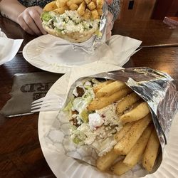 Gyropoulos - Lunch date with my wifey!!! We got the Gyro with Chicken & Fries Inside!!! DELICIOUS!!!!