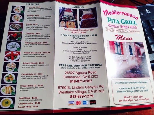 Menu photo 8 Mediterranean Pita Grill Calabasas, CA Menu photo 8 Mediterranean Pita Grill Calabasas, CA