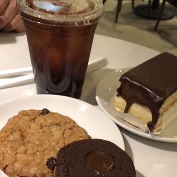 Flour Bakery + Cafe - Oatmeal raisin cookie, caramel Oreo, and the HEAVENLY Boston cream pie (easily a 2 person dessert, or one if you're in a great/hungry mood) - Coffee & Tea Near Me - Cambridge, Massachusetts Flour Bakery + Cafe - Oatmeal raisin cookie, caramel Oreo, and the HEAVENLY Boston cream pie (easily a 2 person dessert, or one if you're in a great/hungry mood) - Coffee & Tea Near Me - Cambridge, Massachusetts