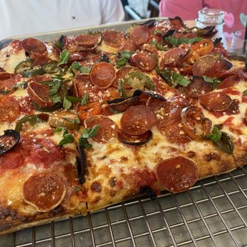 Zoli's NY Pizza - Build your own pizza - Pepperoni & Jalapeño (Square) - Pizza Near Me - Addison, Texas Zoli's NY Pizza - Build your own pizza - Pepperoni & Jalapeño (Square) - Pizza Near Me - Addison, Texas