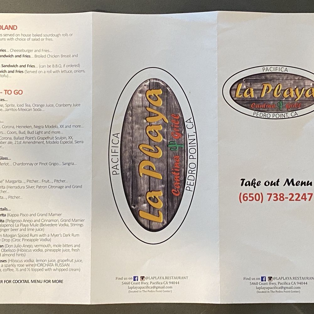 La Playa - Menu pg 2 May 2024 - Mexican Near Me - Pacifica, California La Playa - Menu pg 2 May 2024 - Mexican Near Me - Pacifica, California