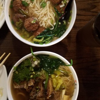 LanZhou Ramen - Top: beef meatball soup; bottom: beef brisket noodle soup. That brisket was so damn good. - Chinese Near Me - Doraville, Georgia LanZhou Ramen - Top: beef meatball soup; bottom: beef brisket noodle soup. That brisket was so damn good. - Chinese Near Me - Doraville, Georgia