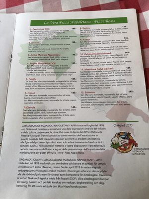 Menu photo 4 Via Napoli Malmö, AB