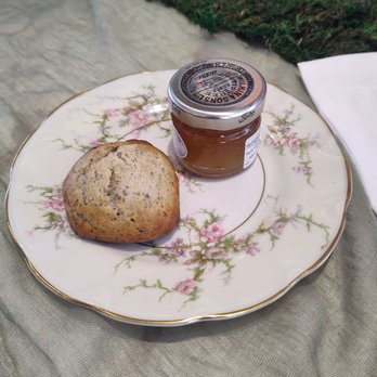 Tea Time - Scone and lemon curd from garden party afternoon tea - Tea Rooms Near Me - Scottsdale, Arizona Tea Time - Scone and lemon curd from garden party afternoon tea - Tea Rooms Near Me - Scottsdale, Arizona