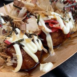 Girdwood Izakaya - Takoyaki, comes with a stick just like in my animes