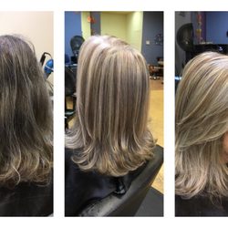 City Look Salon - What a diffidence Highlight and lowlight on gray hair!Work by Linda