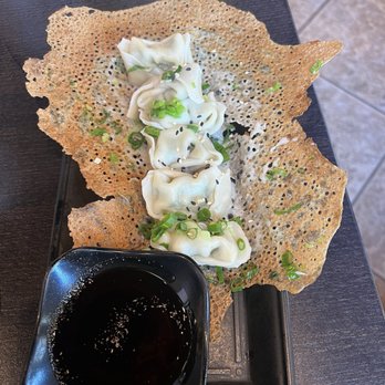 Dough Zone Dumpling House - San Jose - Pan Fried Wontons with Chili Sauce (6) 红油香煎大馄饨 - Noodles Near Me - San Jose, California Dough Zone Dumpling House - San Jose - Pan Fried Wontons with Chili Sauce (6) 红油香煎大馄饨 - Noodles Near Me - San Jose, California