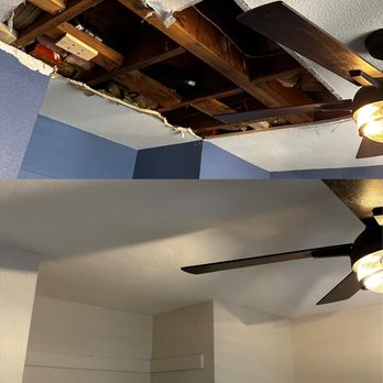 Andrey Handyman - Ceiling repair & full room refresh after water leak (before/after) - Handyman Near Me - Emeryville, California Andrey Handyman - Ceiling repair & full room refresh after water leak (before/after) - Handyman Near Me - Emeryville, California