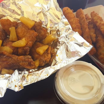 SoCal Wings - Aloha wiiings - a really yummy sweet teriyaki sauce with pineapple, and fried zucchini :D - Chicken Wings Near Me - Westminster, California