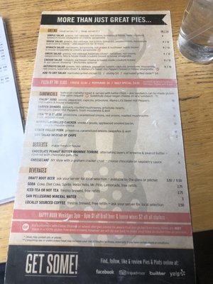 Menu photo 5 Pies & Pints Morgantown, WV
