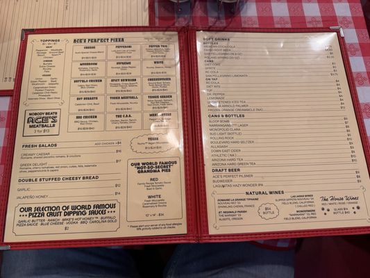 Menu photo 1 Ace's Pizza New York, NY Menu photo 1 Ace's Pizza New York, NY