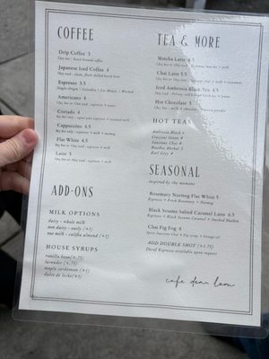 Menu photo 5 Café Dear Leon Baltimore, MD