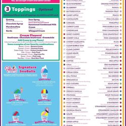Pelican’s SnoBalls - Menu