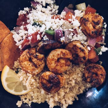 Taziki's Mediterranean Cafe - Cary - RTP - Quinoa Bowl w/ grilled shrimp - Greek Near Me - Cary, North Carolina Taziki's Mediterranean Cafe - Cary - RTP - Quinoa Bowl w/ grilled shrimp - Greek Near Me - Cary, North Carolina