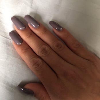 All About Nails & Spa - Coffin/ballerina shape. Gel acrylic. Plum color. - Nail Salons Near Me - Orcutt, California