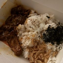 Gochu-jang Chicken with soft egg. Gochu-jang Chicken with soft egg.