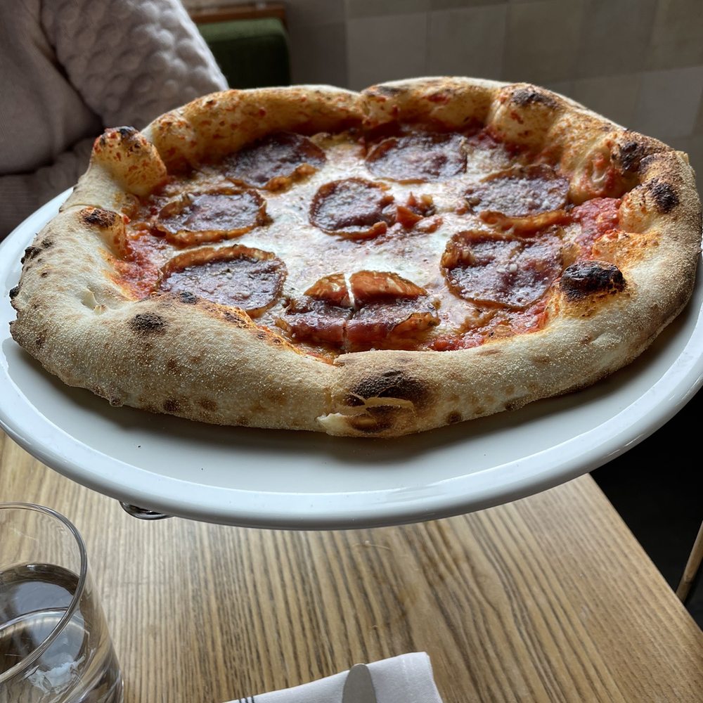 Mentone - Their salami pizza - Italian Near Me - Aptos, California