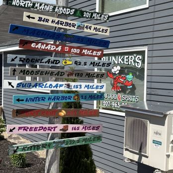 Bunker Seafood and Spirits - Sign out front - Seafood Near Me - Birch Harbor, Maine Bunker Seafood and Spirits - Sign out front - Seafood Near Me - Birch Harbor, Maine