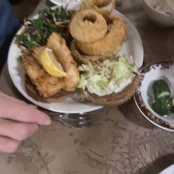 Ted's Montana Grill - Fish sandwich, kale, fried onion rings - American Near Me - Kennesaw, Georgia Ted's Montana Grill - Fish sandwich, kale, fried onion rings - American Near Me - Kennesaw, Georgia