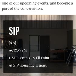 SIP Art Space - Definition of SIP, from their web site