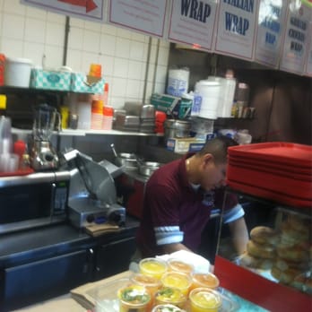Bagel Buffet - Multi-tasking, answers phone while shmearing a bagel! Fantastico!!!! - Bagels Near Me - New York, New York Bagel Buffet - Multi-tasking, answers phone while shmearing a bagel! Fantastico!!!! - Bagels Near Me - New York, New York