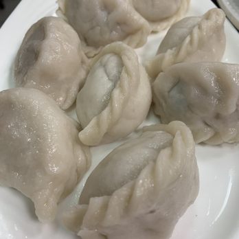 Red Tiger Dumpling House - D8. Pork and Shrimp Celery Dumplings.  Absolutely tasty! - Shanghainese Near Me - Stony Brook, New York