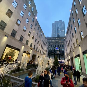 Rockefeller Center Christmas Tree - Channel garden looking towards Saks - Christmas Trees Near Me - New York, New York Rockefeller Center Christmas Tree - Channel garden looking towards Saks - Christmas Trees Near Me - New York, New York