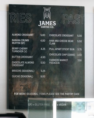 Menu photo 8 James Coffee Escondido, CA